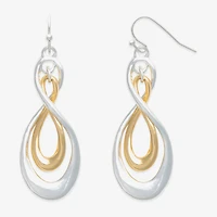 Mixit Two Tone Orbital Womens Infinity Drop Earrings