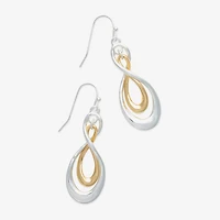 Mixit Two Tone Orbital Womens Infinity Drop Earrings