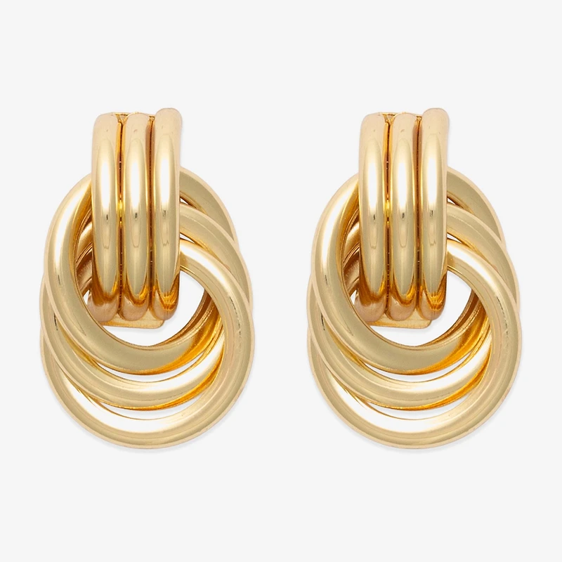 Mixit Gold Tone Donut Twist 18.1mm Knot Stud Earrings