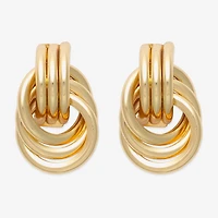 Mixit Gold Tone Donut Twist 18.1mm Knot Stud Earrings