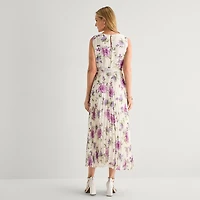 Studio 1 Womens U Neck Sleeveless Maxi Dress