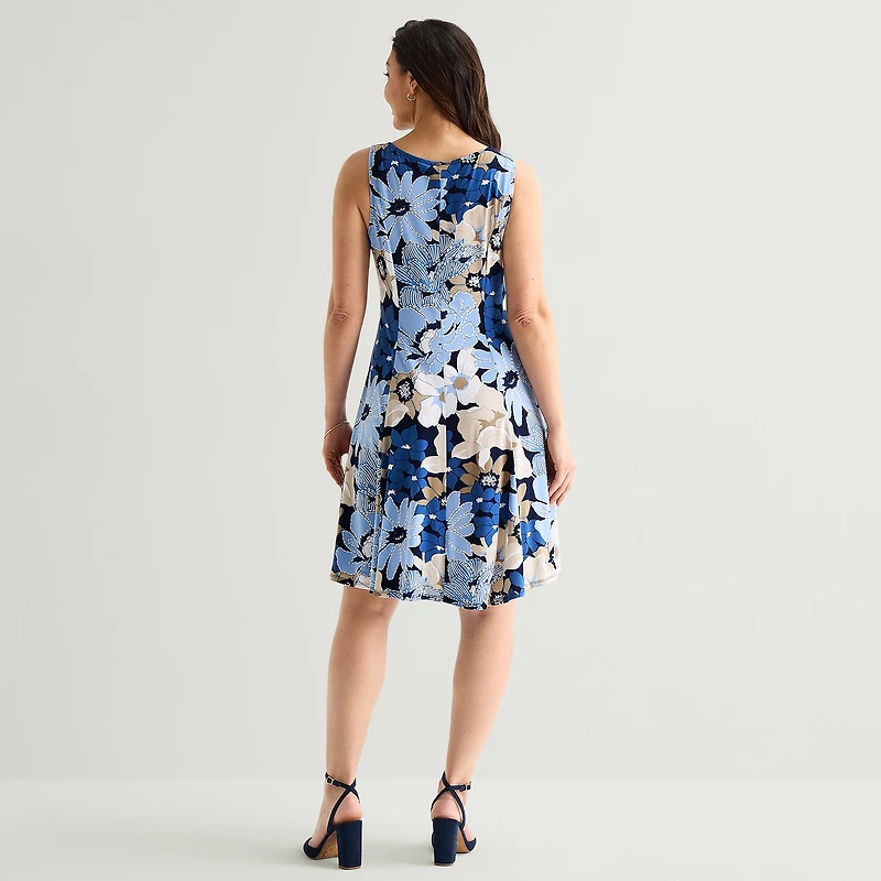 Perceptions Womens Floral Jacket Dress
