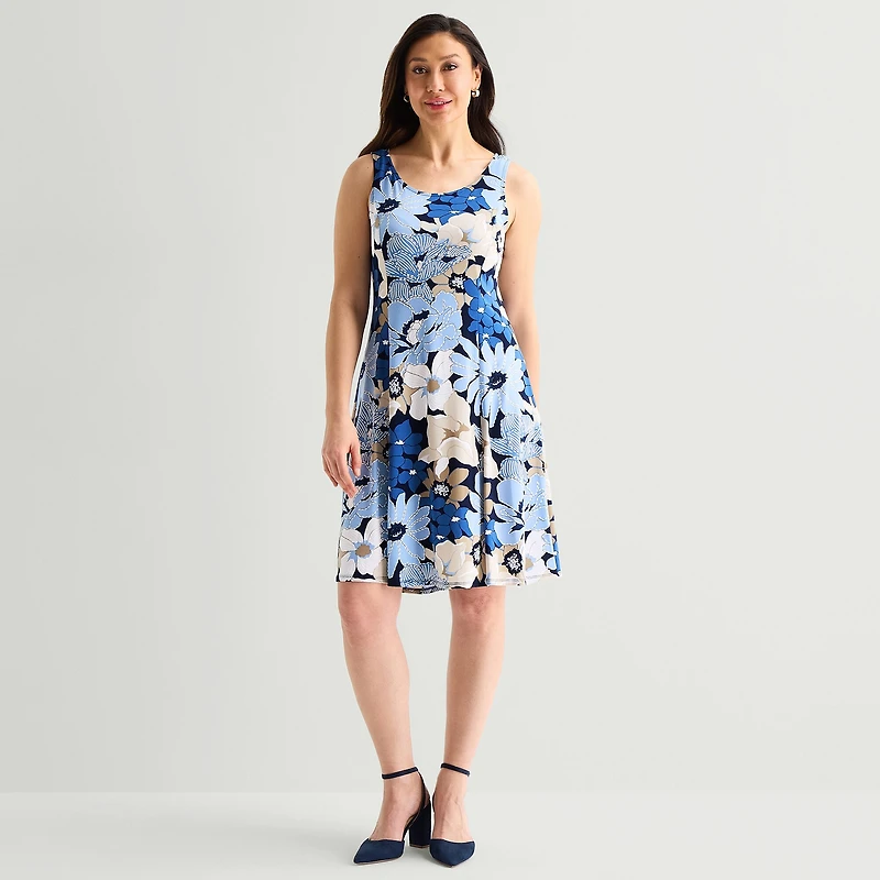 Perceptions Womens Floral Jacket Dress