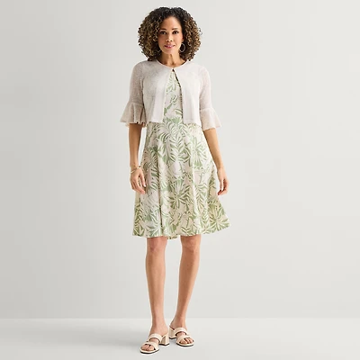 Perceptions Womens Leaf Jacket Dress