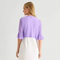 Perceptions Womens Petite 3/4 Sleeve Shrug