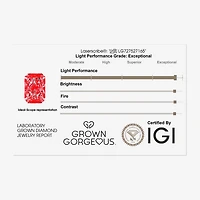 Grown Gorgeous (F / Vs2) Womens 5 1/8 Ct. T.W. Lab White Diamond Platinum Rectangular Side Stone Engagement Ring