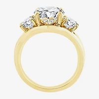 Grown Gorgeous (F / Vs2) Womens 3 3/4 CT. T.W. Lab White Diamond 14K Gold Round 3-Stone Engagement Ring