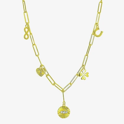 Womens 14K Gold Over Silver 18 Inch Link Chain Necklace