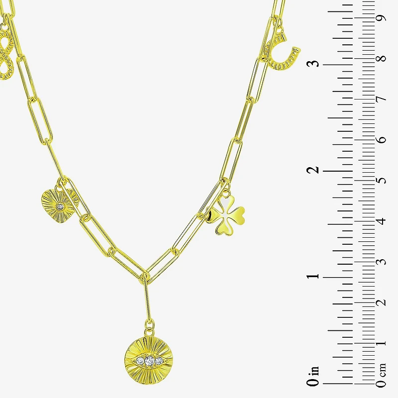 Womens 14K Gold Over Silver 18 Inch Link Chain Necklace
