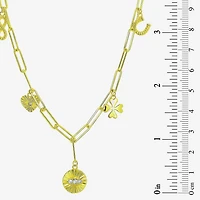 Womens 14K Gold Over Silver 18 Inch Link Chain Necklace