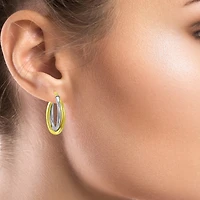 Womens Sterling Silver Hoop Earrings