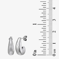 Womens White Cubic Zirconia Sterling Silver 2 Pair Earring Set