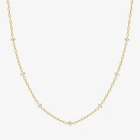Diamond Addiction (G-H / Si2-I1) Womens 14K Gold Over Silver 20 Inch Link Chain Necklace