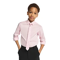 Van Heusen Little & Big Kid Boys Stretch Fabric Long Sleeve Point Collar Shirt + Tie Set