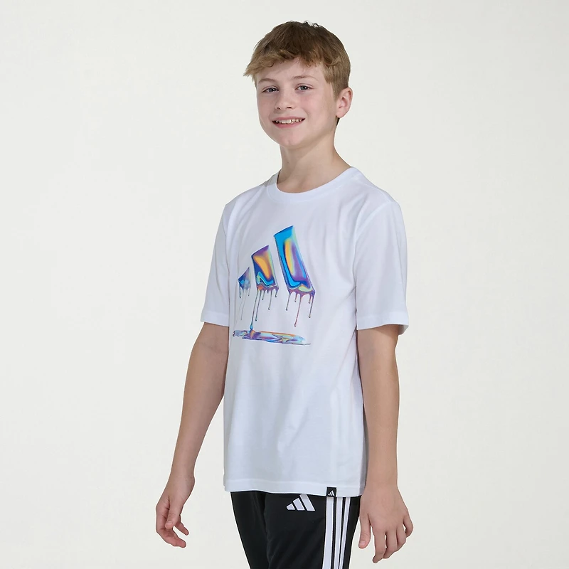 adidas Big Kid Boys Crew Neck Short Sleeve Regular Fit Graphic T-Shirt