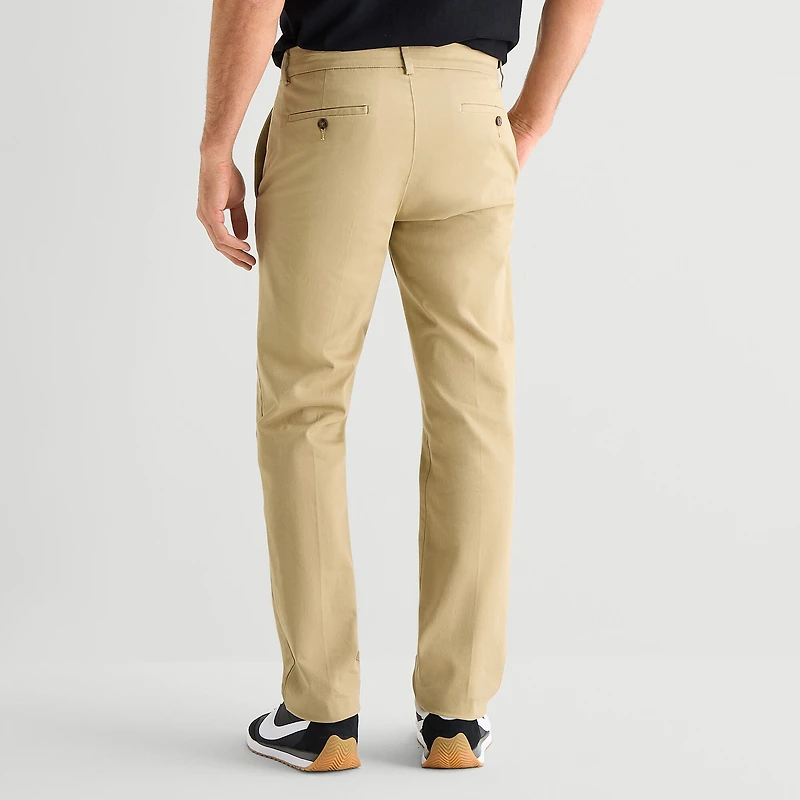 St. John's Bay Stretch Chino Mens Straight Fit Flat Front Pant