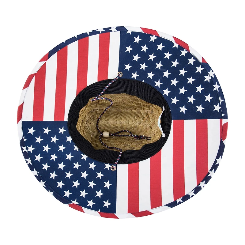 Totes Lifeguard Americana Straw Mens Safari Hat