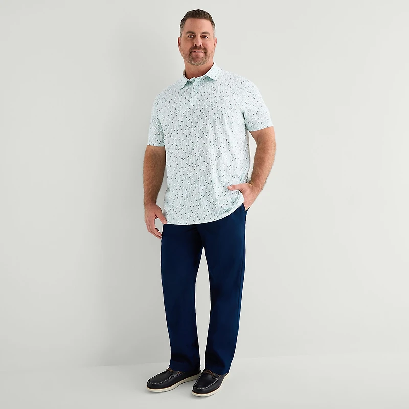 St. John's Bay Performance Big and Tall Mens Classic Fit Short Sleeve Polo Shirt