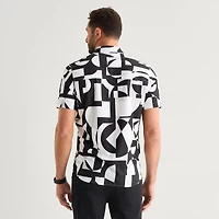Stylus Mens Short Sleeve Regular Fit Button-Down Shirt