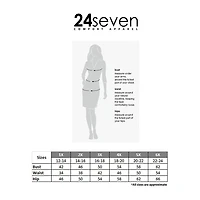 24seven Comfort Apparel Womens Plus Mid Rise Midi A-Line Skirt