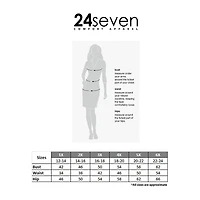 24seven Comfort Apparel Womens Plus Mid Rise A-Line Skirt