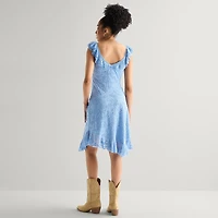 Arizona Womens Juniors U Neck Sleeveless Fit + Flare Dress
