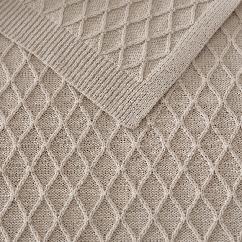 Martha Stewart Bonnie Knit Lightweight Throw