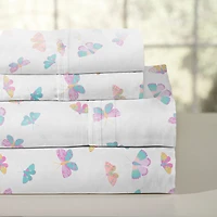 Pointehaven 200 Thread Count Crisp Printed Cotton Sheet Set