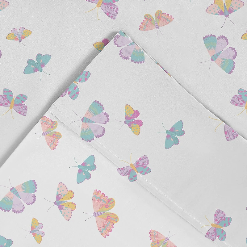 Pointehaven 200 Thread Count Crisp Printed Cotton Sheet Set