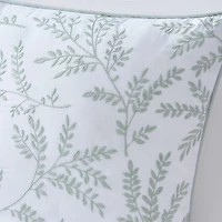 Martha Stewart Murray Leaves Embroidered 18x18 Square Throw Pillow