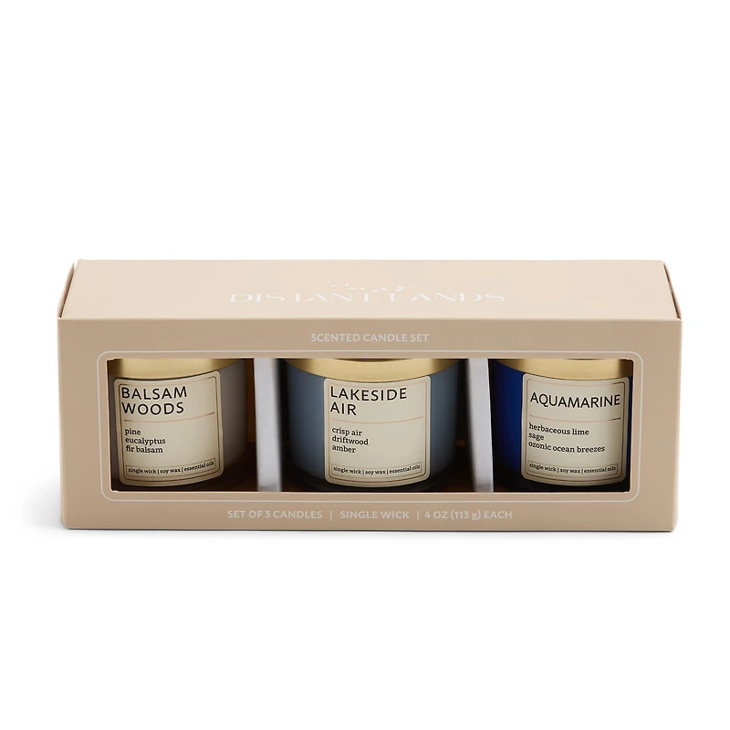 Distant Lands 4oz Fresh 3-pc. Jar Candle