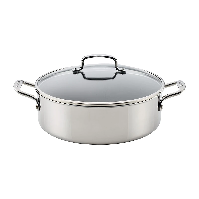 Circulon C1 Series Clad With Scratch Defense Technology Nonstick With Lid 7 Qt Non-Stick Stainless Steel Braising Pan