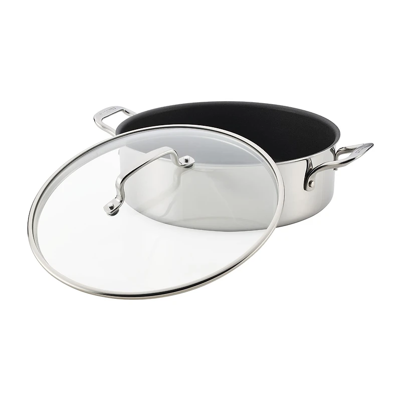 Circulon C1 Series Clad With Scratch Defense Technology Nonstick With Lid 7 Qt Non-Stick Stainless Steel Braising Pan