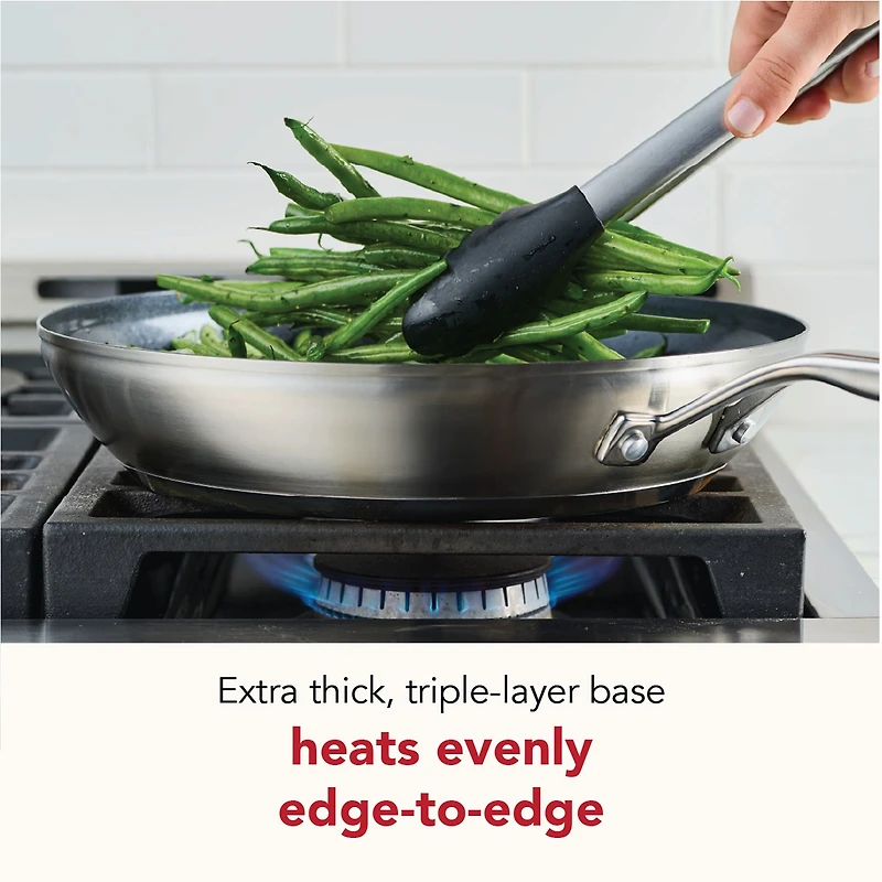 KitchenAid Stainless Steel 3-Ply Base 12" Frying Pan