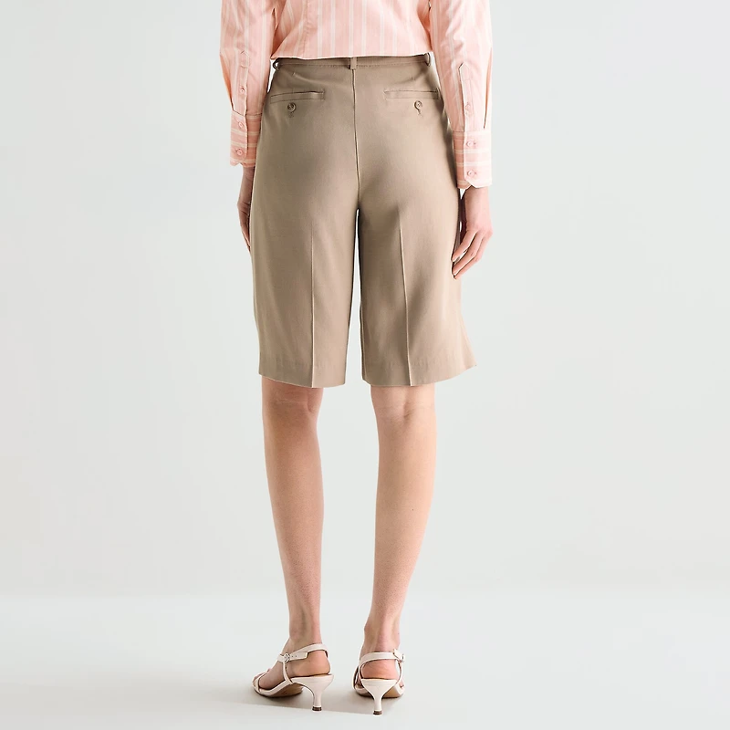 Worthington Womens 12" High Rise Bermuda Short
