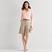 Worthington Womens 12" High Rise Bermuda Short
