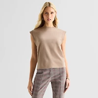 Worthington Womens Crew Neck Sleeveless Blouse