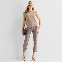 Worthington Womens Crew Neck Sleeveless Blouse