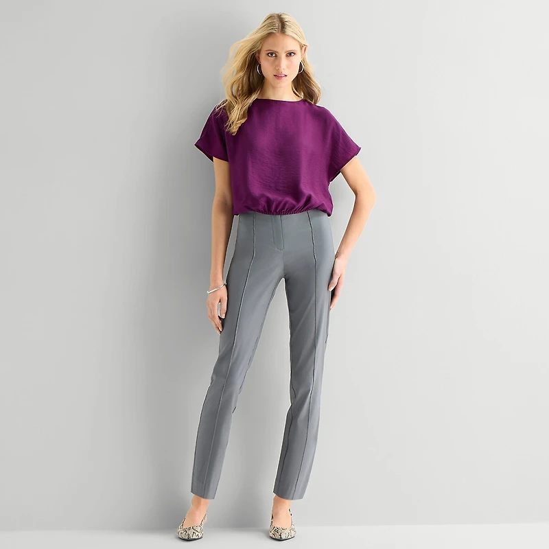 Worthington Womens Short Sleeve Blouse