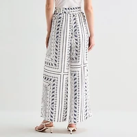 Worthington Womens Wide Leg Mid Rise Trouser