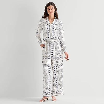 Worthington Womens Wide Leg Mid Rise Trouser