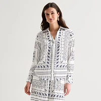 Worthington Womens Cuffed Long Sleeve Slim Fit Button-Down Shirt