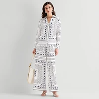 Worthington Womens Cuffed Long Sleeve Slim Fit Button-Down Shirt