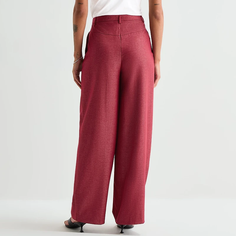 Worthington Womens Straight Mid Rise Trouser