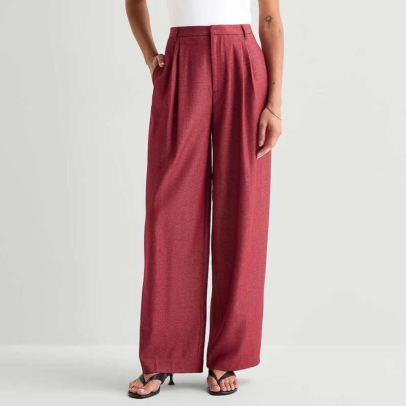 Worthington Womens Straight Mid Rise Trouser