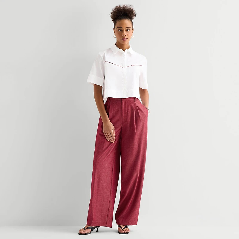 Worthington Womens Straight Mid Rise Trouser