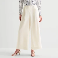 Worthington Womens Wide Leg High Rise Pleated Pant