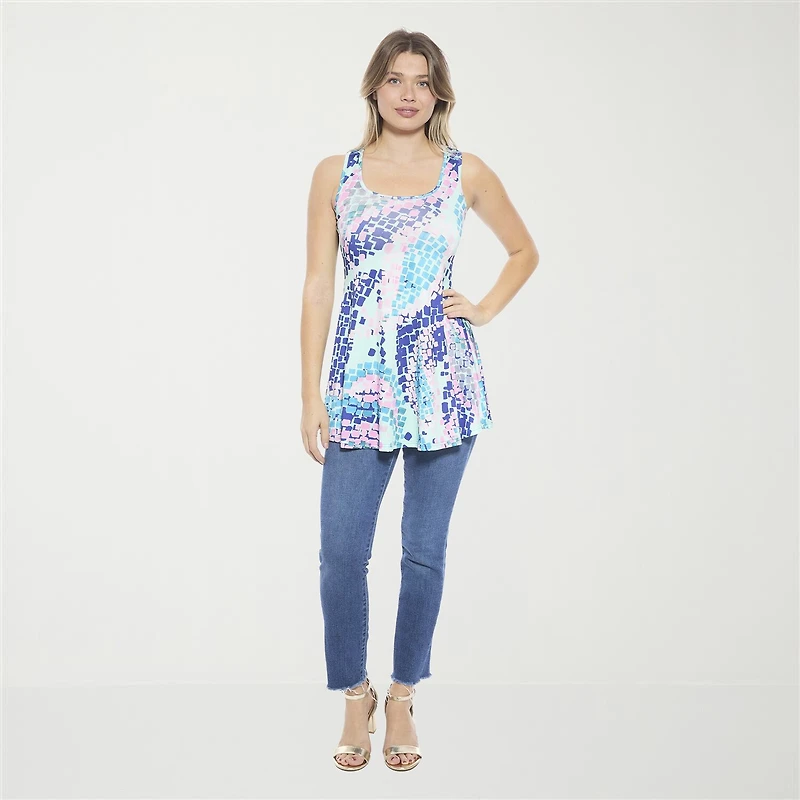 24seven Comfort Apparel Womens Scoop Neck Sleeveless Tank Top