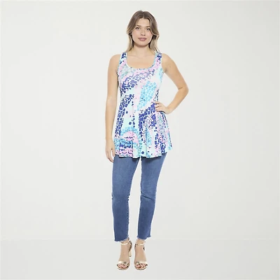 24seven Comfort Apparel Womens Scoop Neck Sleeveless Tank Top