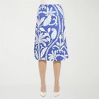 24seven Comfort Apparel Womens Mid Rise A-Line Skirt